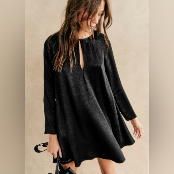 Sezane Ariette Long Sleeve A-Line Cocktail Dress in FR 42 - Picture 1 of 10